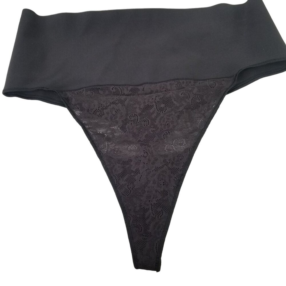 Womens Black Maidenform Shaping Thong No pinch Waistband Size XL
